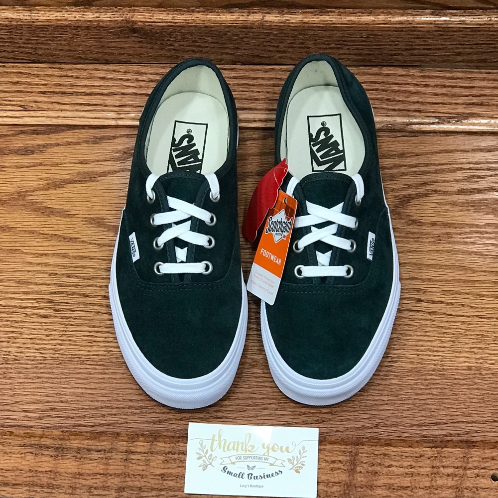 Vans Authentic Pig Suede Darkest Spruc Shoes - Picture 4 of 8